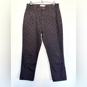 Maison Garrison Polka Dot High Rise Jeans Sz. L.
